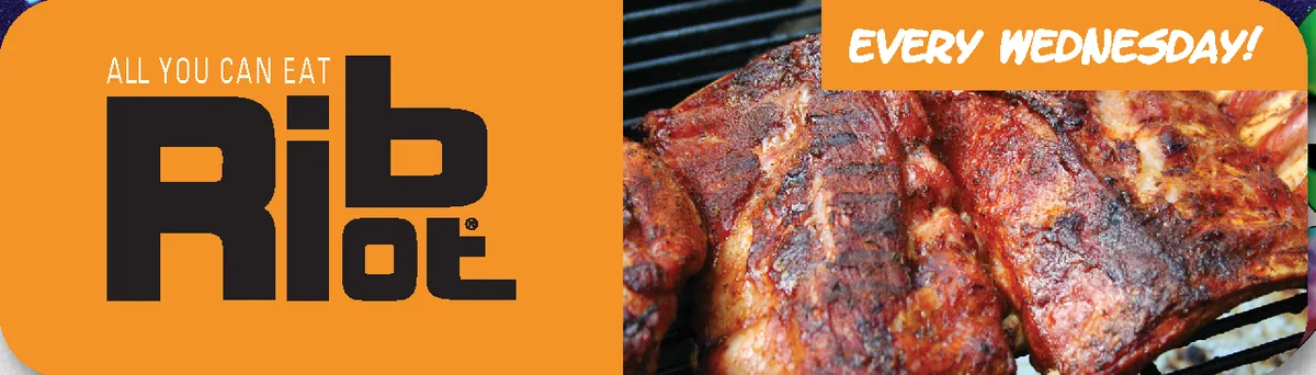 All you can eat Rib Riot — every Wednesday!